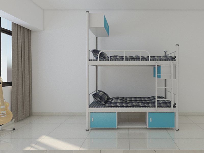 简约上下铺铁床 定制高低双人床 批发员工学生宿舍铁架床厂家