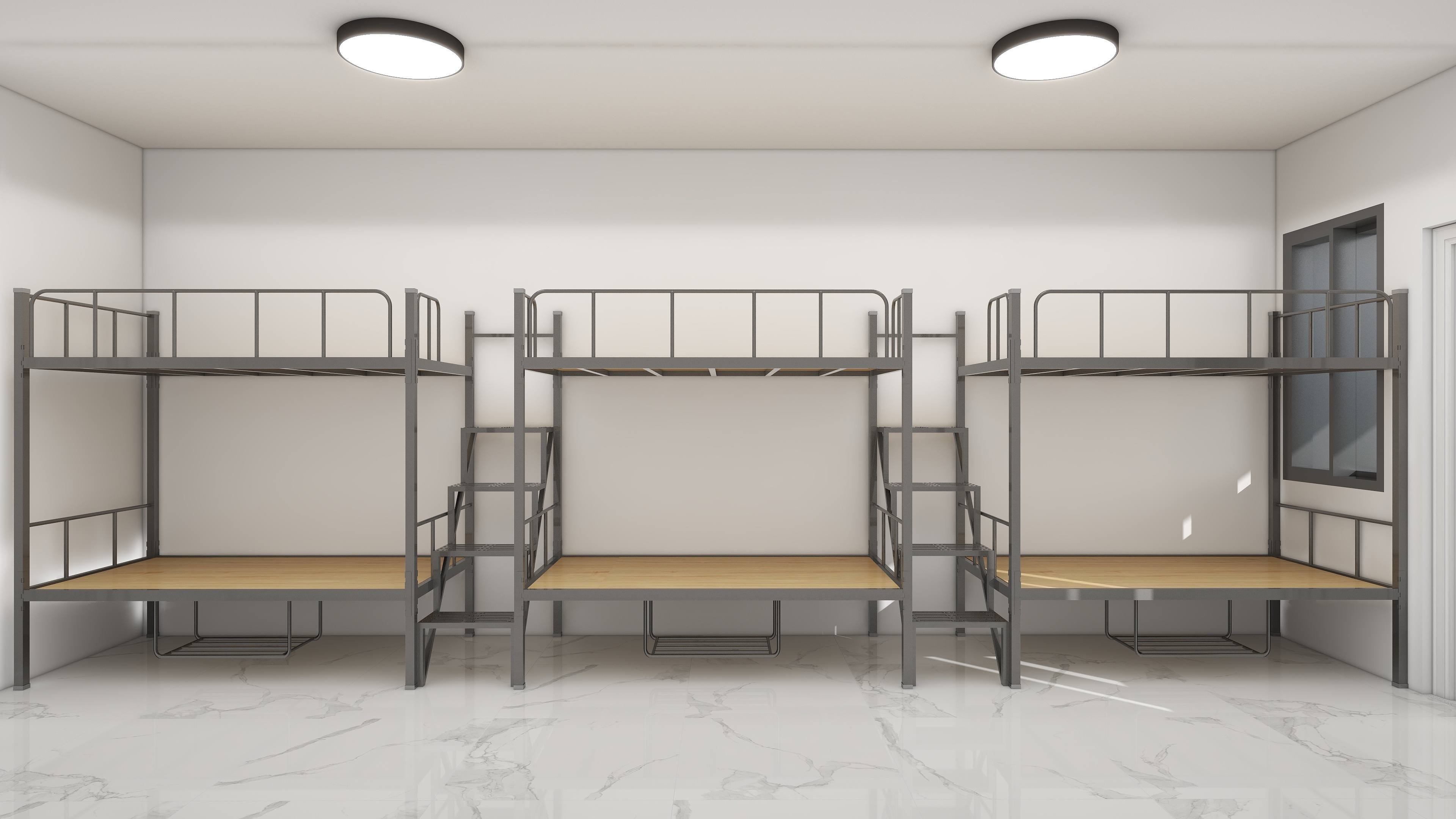 学生用铁架床是什么样子